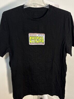 Ethika Men’s XL Black Graphic T-Shirt Mail Postal Sticker Streetwear Tee